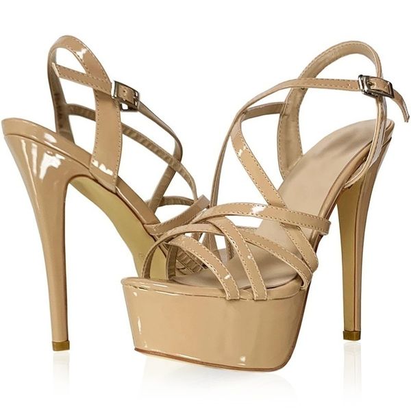 loslandifen 2020 new 14cm platform high heels sandals ankle strap open toe gladiator party dress women shoes plus size 42 0928, Black
loslandifen 2020 new 14cm platform high heels sandals ankle strap open toe gladiator party dress women shoes plus size 42 0928, Black