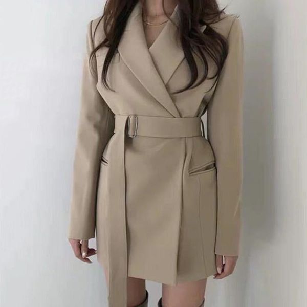 women's suits & blazers jsxdhk fashion women autumn winter outerwear 2021 chic solid color notched lace up work england style coat, White;black
women's suits & blazers jsxdhk fashion women autumn winter outerwear 2021 chic solid color notched lace up work england style coat, White;black