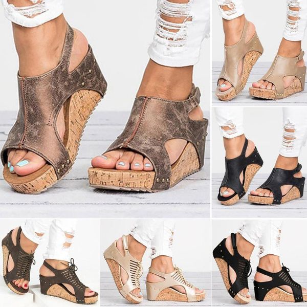 sandals women platform wedges shoes heels gladiator sandalias mujer summer peep toe wedge, Black
sandals women platform wedges shoes heels gladiator sandalias mujer summer peep toe wedge, Black
