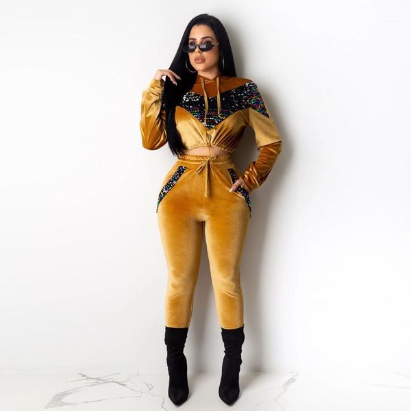 autumn winter sequins patchwork velvet tracksuit women long sleeve hoodie hoodies and pants suit casual outfits female sets1, White
autumn winter sequins patchwork velvet tracksuit women long sleeve hoodie hoodies and pants suit casual outfits female sets1, White