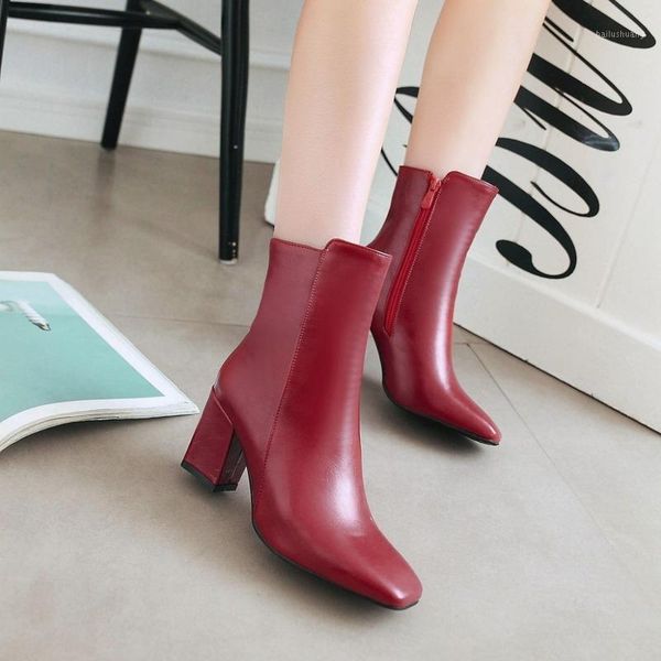 women side zipper comfortable mid heel ankle boots fashion warm winter shoes black red white women boots botas mujer 20211
women side zipper comfortable mid heel ankle boots fashion warm winter shoes black red white women boots botas mujer 20211