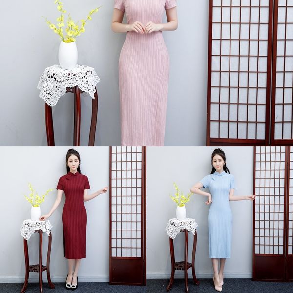 summer new improved girl young chinese dress cheongsam style slim daily cheongsam dress meke9, Black;gray
summer new improved girl young chinese dress cheongsam style slim daily cheongsam dress meke9, Black;gray