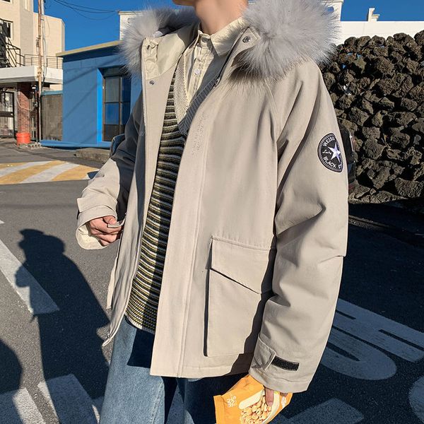2021 new men's casual oversize warm parkas winter new woman wool collar chinese style thickened fashion parka hky1, Black
2021 new men's casual oversize warm parkas winter new woman wool collar chinese style thickened fashion parka hky1, Black