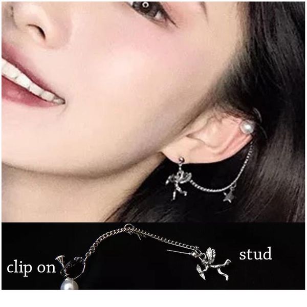 new arrival punk fake piercing cartilage clip on earrings ear cuff small cross hoop earrings with chain studs si qylpxa, Silver
new arrival punk fake piercing cartilage clip on earrings ear cuff small cross hoop earrings with chain studs si qylpxa, Silver