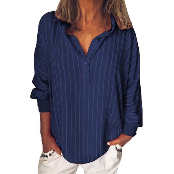 fashion summer woman blouses stripe loose casual striped button lapel girl long sleeve shirt blouse button female clothing y200622, White
fashion summer woman blouses stripe loose casual striped button lapel girl long sleeve shirt blouse button female clothing y200622, White