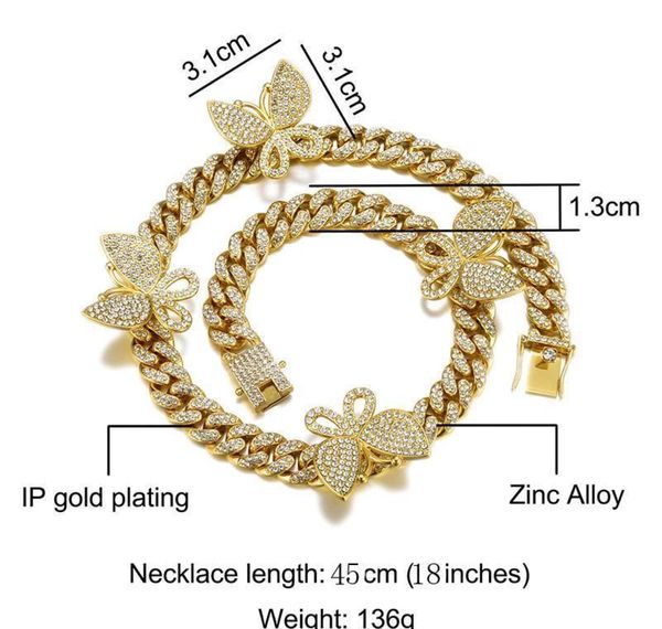fashion style hiphop necklace butterfly pendant necklace full crystal diamond women iced out bling butterfly bbyanp bde_home, Silver
fashion style hiphop necklace butterfly pendant necklace full crystal diamond women iced out bling butterfly bbyanp bde_home, Silver