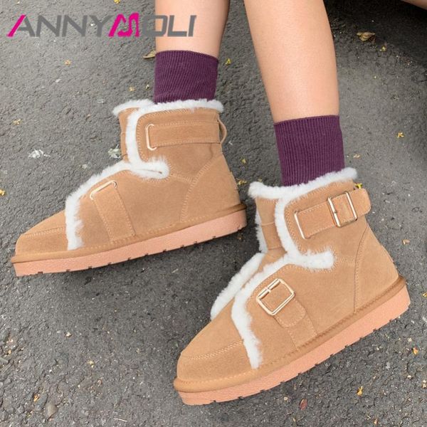 annymoli корова suede шерсть мех плоская платформа snow boots натуральной кожи женщин ботильоны обувь скольжение на пряжкой short white 34-4, Black
annymoli корова suede шерсть мех плоская платформа snow boots натуральной кожи женщин ботильоны обувь скольжение на пряжкой short white 34-4, Black
