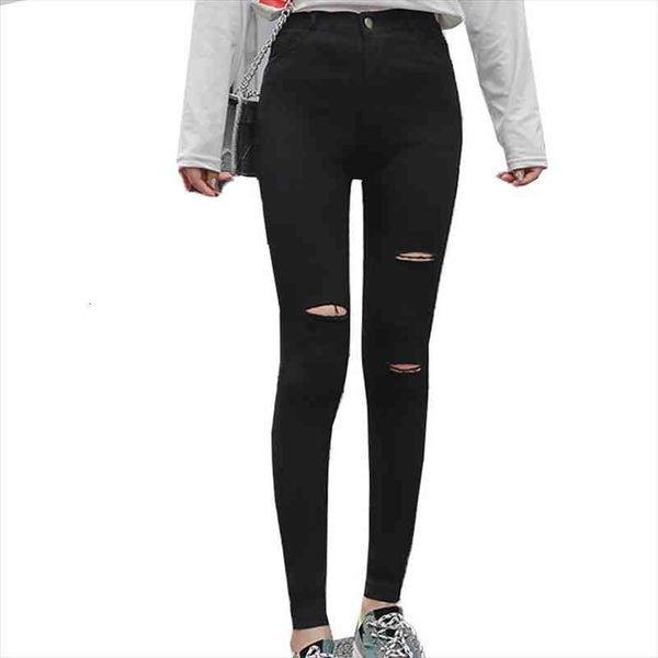 pants women spring torn elastic ladies trousers ankle-length high waist casual female leggings woman trousers, Black
pants women spring torn elastic ladies trousers ankle-length high waist casual female leggings woman trousers, Black