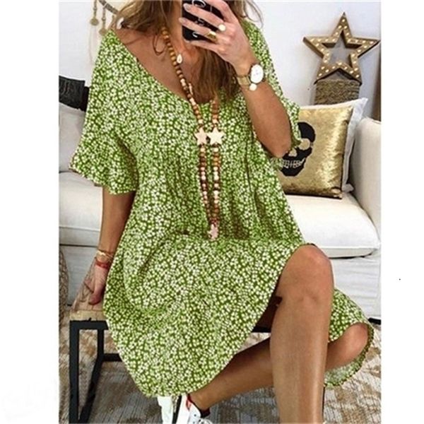 new fashion women's printed short sleeve dress in summer 2020, White
new fashion women's printed short sleeve dress in summer 2020, White