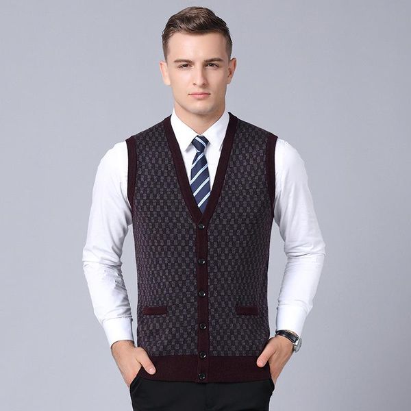 men's sweaters 2021 cardigan sweater vest middle-aged business casual slim, White;black
men's sweaters 2021 cardigan sweater vest middle-aged business casual slim, White;black