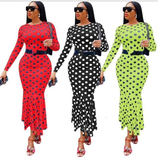 2019 women autumn ruffles wave point print full sleeve mid -calf dress vintage female meimaid maxi vestidos dresses glj6098, Black;gray
2019 women autumn ruffles wave point print full sleeve mid -calf dress vintage female meimaid maxi vestidos dresses glj6098, Black;gray