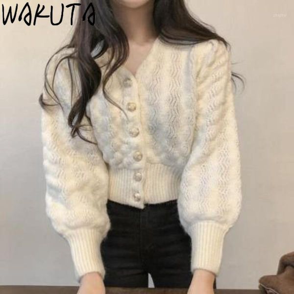 wakuta knit cardigan women 2020 fall winter elegant v neck short sweater felame black white long sleeve loose chic knitwear 1
wakuta knit cardigan women 2020 fall winter elegant v neck short sweater felame black white long sleeve loose chic knitwear 1