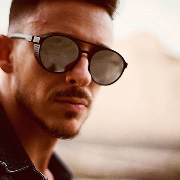 punk style double beam round frame frosted ins fashion trend steam windproof sunglasses, White;black
punk style double beam round frame frosted ins fashion trend steam windproof sunglasses, White;black