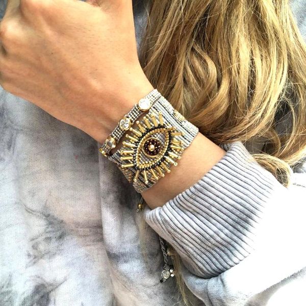 go2boho evil eye bracelet for women 2021 fashion gift jewellery rhinestone grey beads boho jewelry friendship miyuki bracelets, Golden;silver
go2boho evil eye bracelet for women 2021 fashion gift jewellery rhinestone grey beads boho jewelry friendship miyuki bracelets, Golden;silver