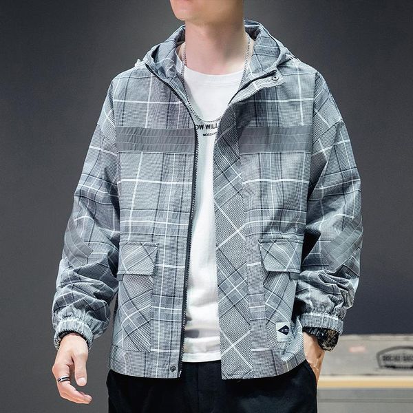 fashion plaid jacket autumn hooded windbreaker street bomber zipper jackets outerwear pilot coat striped coats men clothing 5xl, Black;brown
fashion plaid jacket autumn hooded windbreaker street bomber zipper jackets outerwear pilot coat striped coats men clothing 5xl, Black;brown