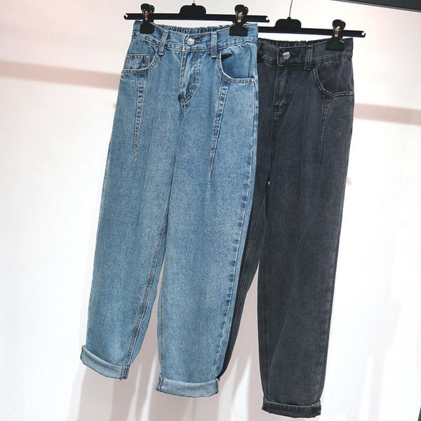 boyfriend jeans for women denim harem pants stretch large size high waist jeans female streetwear mom jeans trousers lj201013, Blue
boyfriend jeans for women denim harem pants stretch large size high waist jeans female streetwear mom jeans trousers lj201013, Blue