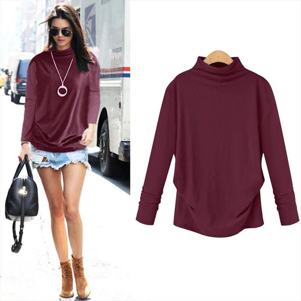 women blouse plus size turtleneck long sleeve cotton solid casual blouse shirt elegant streetwear womens blouses 38, White
women blouse plus size turtleneck long sleeve cotton solid casual blouse shirt elegant streetwear womens blouses 38, White