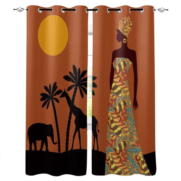 black woman african savannah tropical landscape window curtains living room curtain home decor
black woman african savannah tropical landscape window curtains living room curtain home decor
