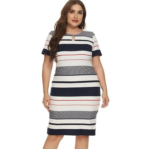 2020 summer women short sleeve striped t shirt dress fashion ladies plus size knitted casual womens dresses, Black;gray
2020 summer women short sleeve striped t shirt dress fashion ladies plus size knitted casual womens dresses, Black;gray