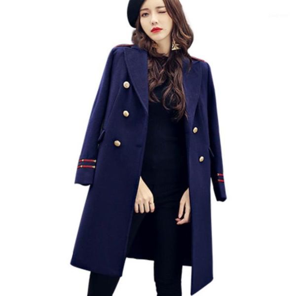 autumn winter fashion metal double breasted thicken warm style slim wool blends coat1, Black
autumn winter fashion metal double breasted thicken warm style slim wool blends coat1, Black