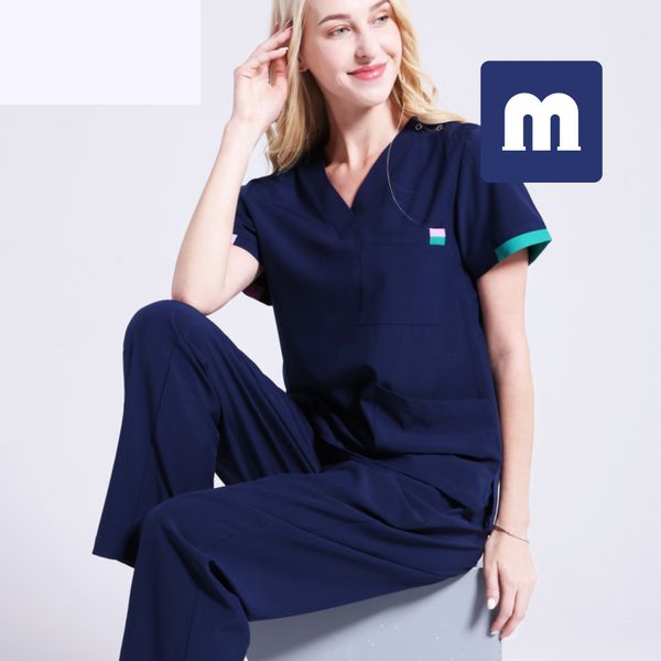 medigo-079 women's two piece pants women scrubs +pant men hospital uniform surgery scrubs shirt short sleeve nurse uniform pet grey, White
medigo-079 women's two piece pants women scrubs +pant men hospital uniform surgery scrubs shirt short sleeve nurse uniform pet grey, White