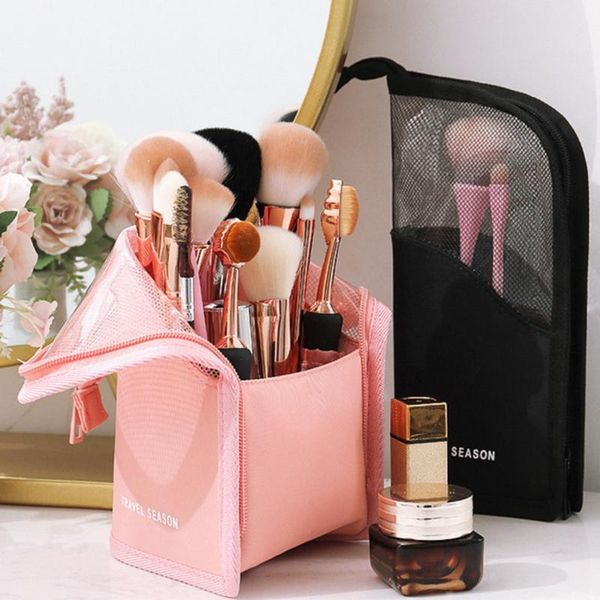 cosmetic bags & cases 1 pc stand bag for women clear zipper makeup travel female brush holder organizer toiletry
cosmetic bags & cases 1 pc stand bag for women clear zipper makeup travel female brush holder organizer toiletry
