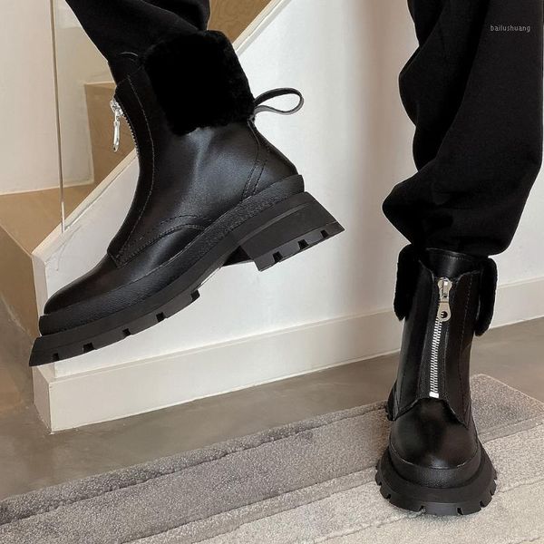 bonjomarisa genuine leather fashion ladies punk ankle boots chunk zipper platform boots women brand winter shoes woman1, Black
bonjomarisa genuine leather fashion ladies punk ankle boots chunk zipper platform boots women brand winter shoes woman1, Black