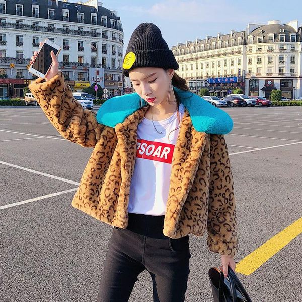 women's fur & faux short leopard print warm furry cute eco-fur outerwear coats jackets women winter jacket mink coat, Black
women's fur & faux short leopard print warm furry cute eco-fur outerwear coats jackets women winter jacket mink coat, Black