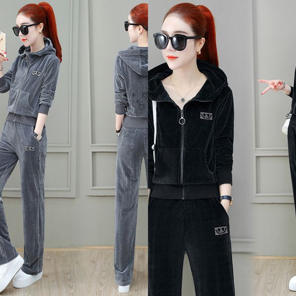 golden velvet suit sweater sweaterclothing spring and autumn 2020 new fashion women's sweater women's foreign style leisure sports, Gray
golden velvet suit sweater sweaterclothing spring and autumn 2020 new fashion women's sweater women's foreign style leisure sports, Gray