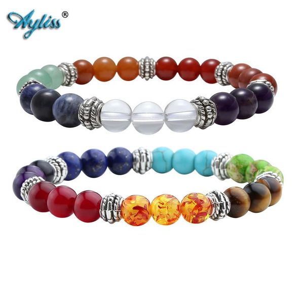 ayliss 2020 7 chakras yoga meditation healing balancing round stone beads stretch bracelet set energy bracelet jewelry 2pc, Black
ayliss 2020 7 chakras yoga meditation healing balancing round stone beads stretch bracelet set energy bracelet jewelry 2pc, Black