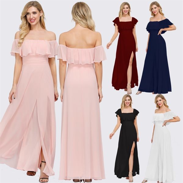 plus size boat neck pink a line bridesmaid dresses vestidos de madrinha xucthhc formal dress for wedding party 2020 lj201125, White;black
plus size boat neck pink a line bridesmaid dresses vestidos de madrinha xucthhc formal dress for wedding party 2020 lj201125, White;black