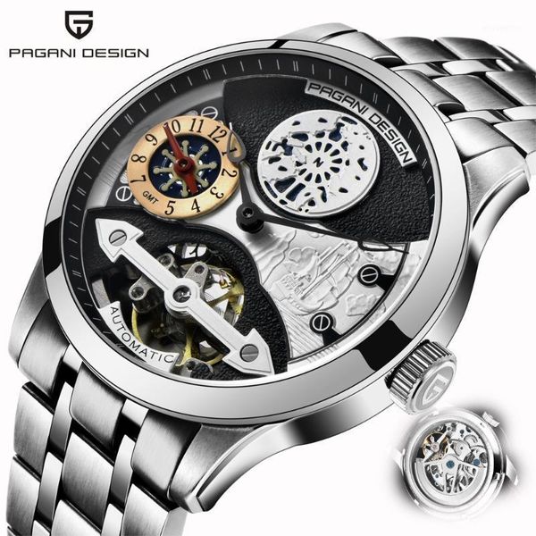 tourbillon automatic watch men pagani design mechanical mens watches silver stainless steel male clock waterproof reloj hombre1, Slivery;brown
tourbillon automatic watch men pagani design mechanical mens watches silver stainless steel male clock waterproof reloj hombre1, Slivery;brown