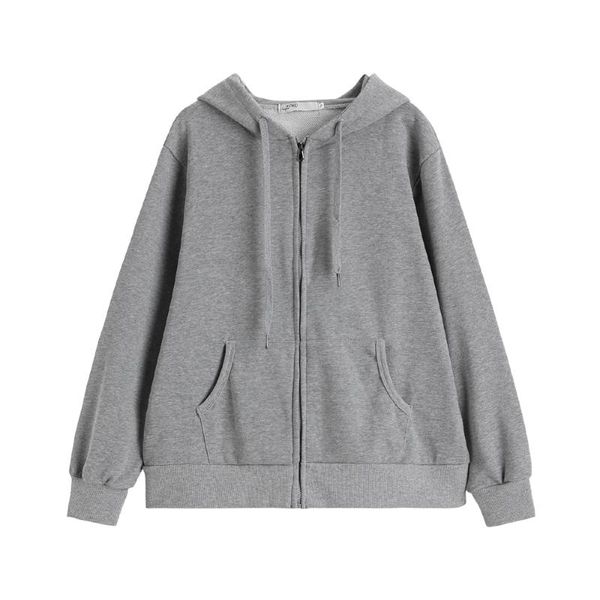 women's hoodies & sweatshirts 2021 autumn winter casual women hooded full sleeve bf loose fashion female zip-up oversize outerwear wh71, Black
women's hoodies & sweatshirts 2021 autumn winter casual women hooded full sleeve bf loose fashion female zip-up oversize outerwear wh71, Black