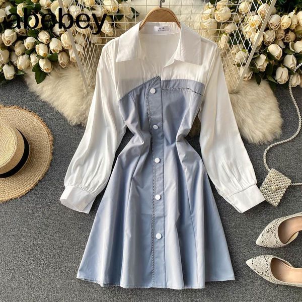 women elegant blouse short dress turn-down collar puff sleeve button a-line dress korean fashion streetwear dresses, Black;gray
women elegant blouse short dress turn-down collar puff sleeve button a-line dress korean fashion streetwear dresses, Black;gray