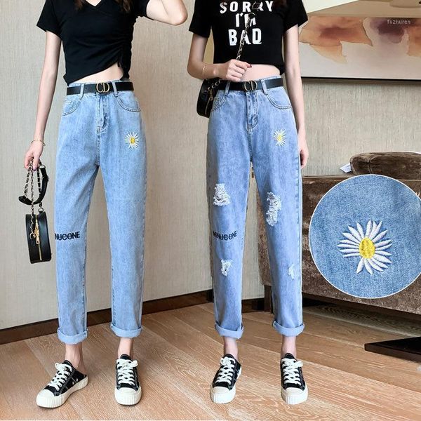 jeans for women high waist jeans woman plus size female washed denim ankle-length pants embroidery hole women1, Blue
jeans for women high waist jeans woman plus size female washed denim ankle-length pants embroidery hole women1, Blue