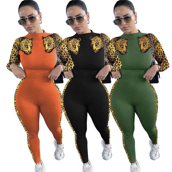 women designer jumpsuits leopard xl overalls fall winter casual clothing crew neck rompers skinny pants long sleeve leggings 4183, Black;white
women designer jumpsuits leopard xl overalls fall winter casual clothing crew neck rompers skinny pants long sleeve leggings 4183, Black;white