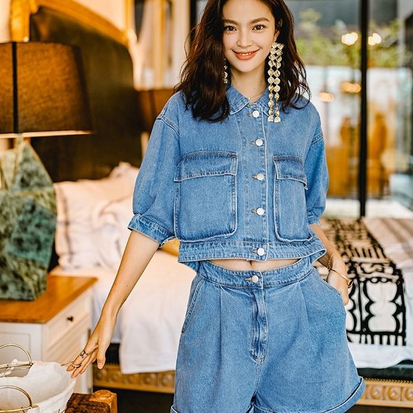 kb8ee 2020 fake shortswear modern women's shorts and wind summer two piece denim one-piece shorts women's white washed denim suit, Gray
kb8ee 2020 fake shortswear modern women's shorts and wind summer two piece denim one-piece shorts women's white washed denim suit, Gray
