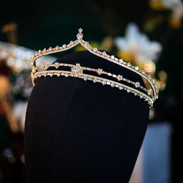 tmthree inlaid diamond design story bridal gold crown studio with makeup wedding dress headdress m, Silver
tmthree inlaid diamond design story bridal gold crown studio with makeup wedding dress headdress m, Silver