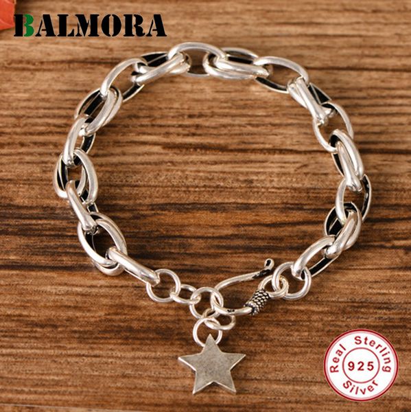 balmora real 100% 925 sterling silver pentagram bracelets for women men thai silver 20 cm bracelet vintage brace lace jewelry 1028, Black
balmora real 100% 925 sterling silver pentagram bracelets for women men thai silver 20 cm bracelet vintage brace lace jewelry 1028, Black