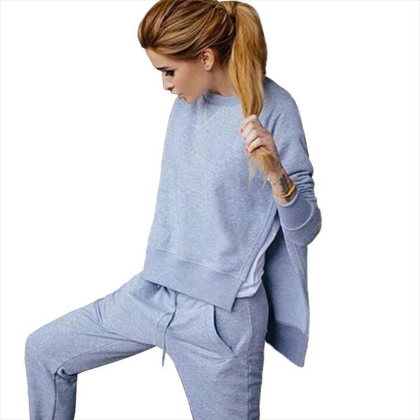 long pant suits western two piece set women irregular split hedging sweater sets womens cropped clothing vestidos lbd838, Gray
long pant suits western two piece set women irregular split hedging sweater sets womens cropped clothing vestidos lbd838, Gray