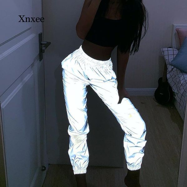 women's pants & capris high waist loose luminous trouser reflective leggings autumn winter women fashion club special harem elasticated, Black;white
women's pants & capris high waist loose luminous trouser reflective leggings autumn winter women fashion club special harem elasticated, Black;white