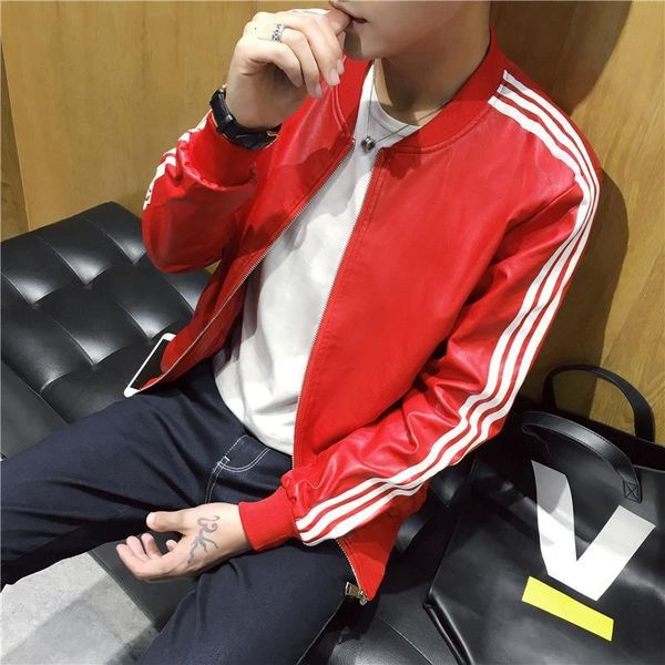 2016 new fashion autumn winter men brand faux soft leather jackets pu black red zippers long sleeve motorcycle coat
2016 new fashion autumn winter men brand faux soft leather jackets pu black red zippers long sleeve motorcycle coat