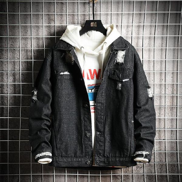 japanese-style men's loose-fit workwear jeans coat popular brand fat trend versatile casual plus-sized jacket spring and autumn, Black
japanese-style men's loose-fit workwear jeans coat popular brand fat trend versatile casual plus-sized jacket spring and autumn, Black
