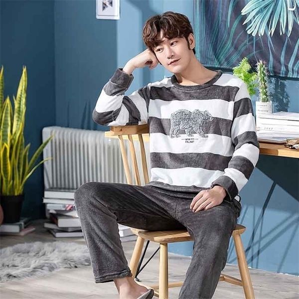 winter thick warm flannel pajama sets for men long sleeve coral velvet sleepwear suit animal letter loungewear homewear xxxl 201109, Black;brown
winter thick warm flannel pajama sets for men long sleeve coral velvet sleepwear suit animal letter loungewear homewear xxxl 201109, Black;brown