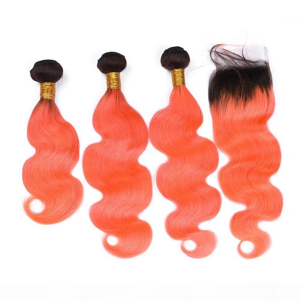 #1b orange dark root ombre virgin peruvian human hair wefts 3bundles with 4x4 lace front closure body wave ombre orange human hair weaves, Black
#1b orange dark root ombre virgin peruvian human hair wefts 3bundles with 4x4 lace front closure body wave ombre orange human hair weaves, Black