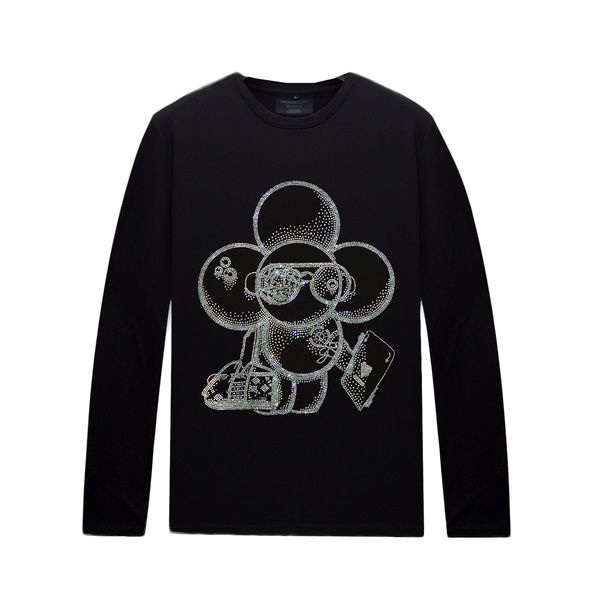 multiple design/sizes long sleeve rhinestone t-shirt for mens women - spring autumn o-neck tee streetwear base shirts, White;black
multiple design/sizes long sleeve rhinestone t-shirt for mens women - spring autumn o-neck tee streetwear base shirts, White;black