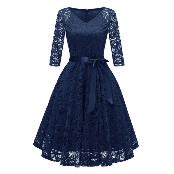 woman's vintage princess dress summer ladies lace three quartery sleeve v-neck a-line long dress solid elegant dresses #lr2 y200805, Black;pink
woman's vintage princess dress summer ladies lace three quartery sleeve v-neck a-line long dress solid elegant dresses #lr2 y200805, Black;pink