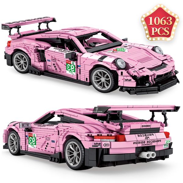 technic idea famous racing car pink gt3 building blocks bricks static car simulation model toys kids halloween gift 1008
technic idea famous racing car pink gt3 building blocks bricks static car simulation model toys kids halloween gift 1008