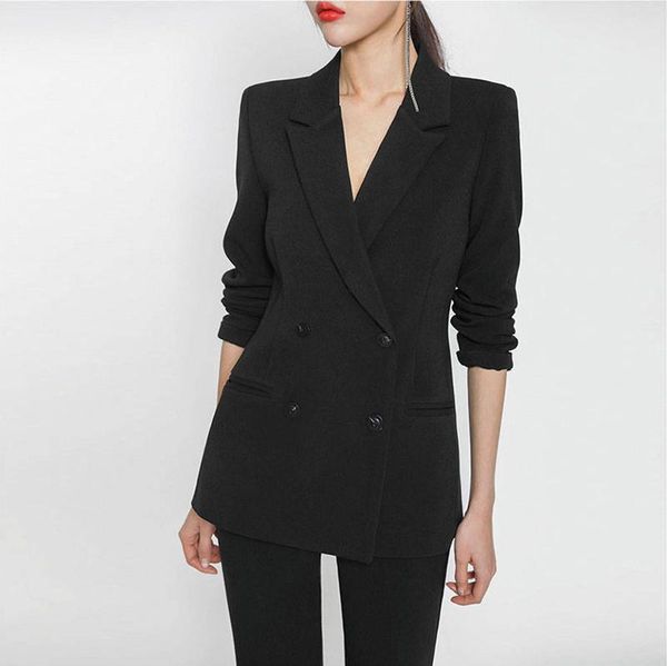 herstory 2021 spring women solid elegant buttons blazer office lady double breasted work suit female notched streetwear, White;black
herstory 2021 spring women solid elegant buttons blazer office lady double breasted work suit female notched streetwear, White;black