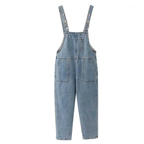 2019 autumn new style korean-style simple loose slimming cowboy suspender pants women's ankle-length1, Blue
2019 autumn new style korean-style simple loose slimming cowboy suspender pants women's ankle-length1, Blue
